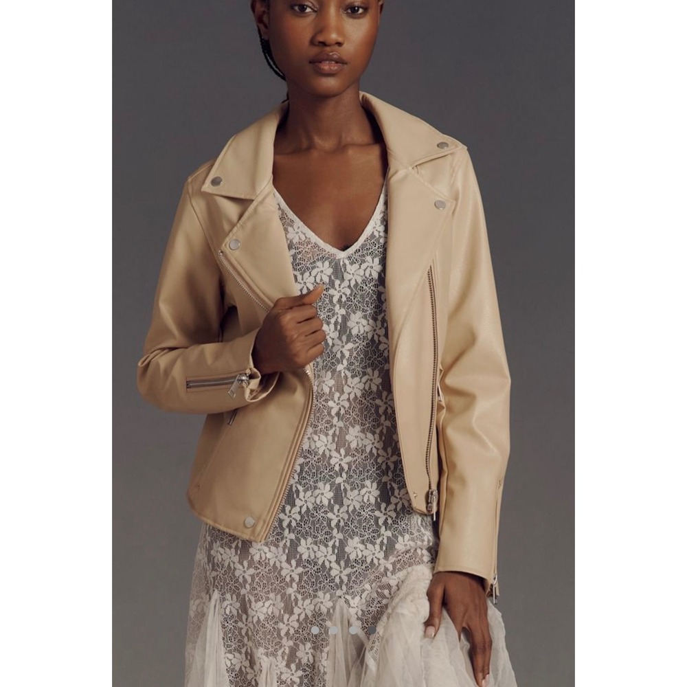 Anthropologie Faux Leather‎ Moto Jacket